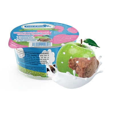 Cold & Dog Hundglass Frozen Joghurt med Kycklinglever & Äpple 90ml
